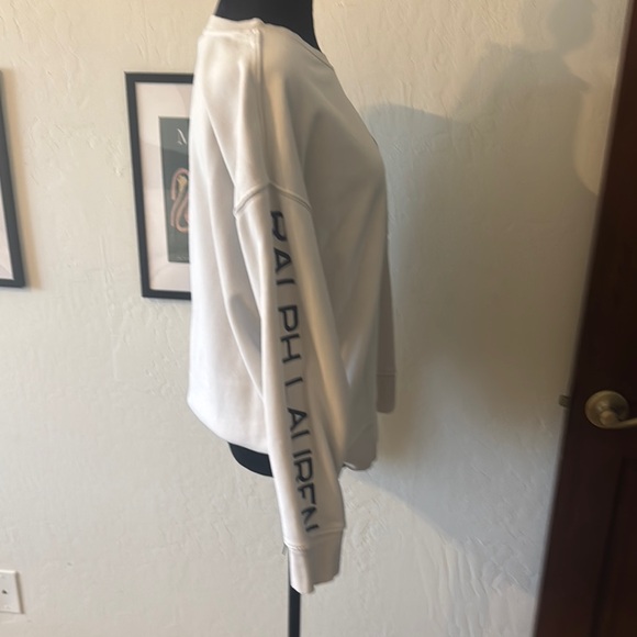 Ralph Lauren White Sweatshirt with Black Logo - Picture 2 of 6